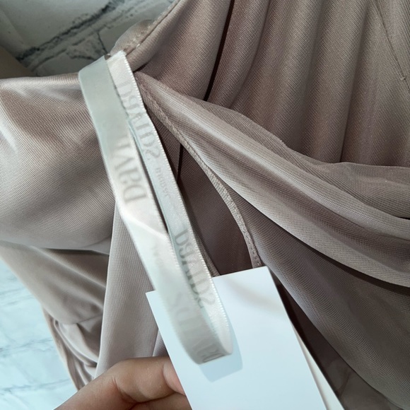 BRAND NWT David’s Bridal Gray Long Biscot Gray Dress size 0 - Picture 8 of 15